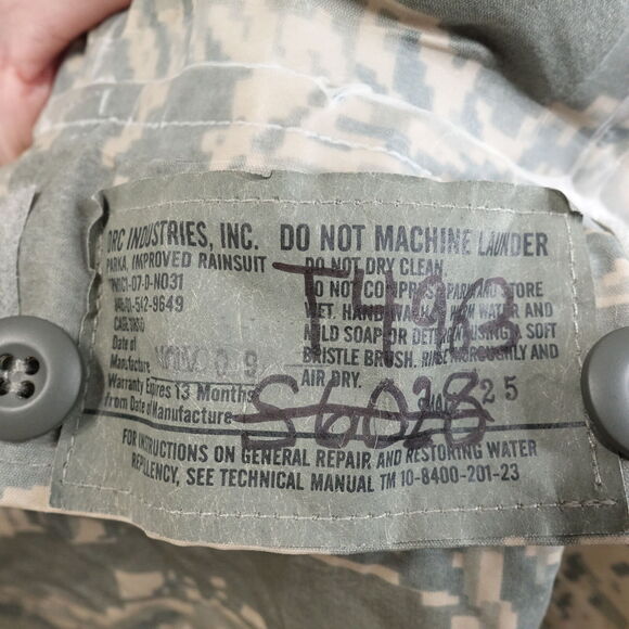 ORC INDUSTRIES INC PARKA IMPROVED RAINSUIT JACKET SIZE SMALL - Picture 9 of 10